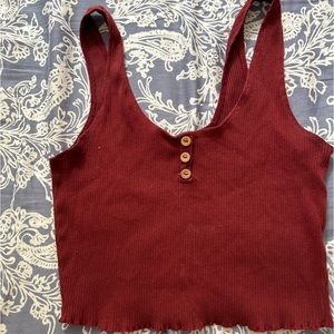 Garage robbed button down tank top